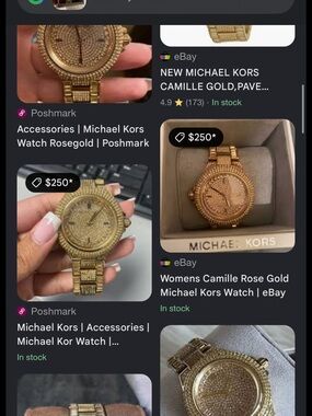 Michael Kors Rose Gold Crystal Pavé Bracelet Watch